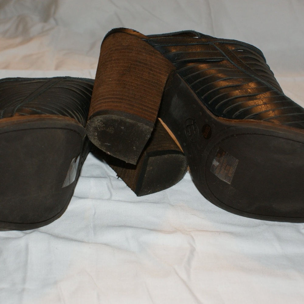 Lucky Brand leather peep toe sling back size 10 or size 40 euro - Picture 5 of 8